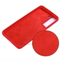 Samsung Galaxy S21 FE 5G Liquid Silikone Cover med Strop - Rød