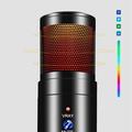 MU900MAX RGB Light Karaoke-mikrofon - E-Sports Gaming-kondensatormikrofon med skrivebordsbeslag