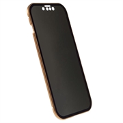 iPhone 15 Plus Magnetisk Cover med Privatlivssikret Hærdet Glas - Guld