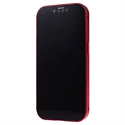 iPhone 15 Plus Magnetisk Cover med Privatlivssikret Hærdet Glas - Rød