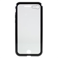 iPhone 7/8/SE (2020)/SE (2022) Magnetisk Cover med Skærmbeskyttelse Hærdet Glas - Sort