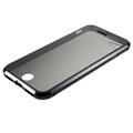 iPhone 7/8/SE (2020)/SE (2022) Magnetisk Cover med Skærmbeskyttelse Hærdet Glas - Sort