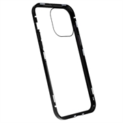 iPhone 16 Pro Max Magnetisk Cover med Hærdet Glas - Privatliv - Sort