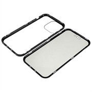 iPhone 16 Pro Max Magnetisk Cover med Hærdet Glas - Privatliv - Sort