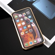 iPhone XS/X Magnetisk Cover med Hærdet Glas - Guld