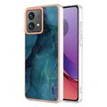 Motorola Moto G84 Marmormønster Galvaniseret IMD TPU Cover