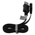 MicroUSB Flat Data Kabel - Sort - 0,95m