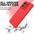 Motorola Edge 50 Pro Liquid Silikone Cover med Strop - Rød