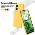 Motorola Moto G04/G24 Liquid Silikone Cover med Strop - Gul