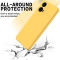 Motorola Moto G04/G24 Liquid Silikone Cover med Strop - Gul