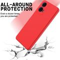 Motorola Moto G24 Power Liquid Silikone Cover med Strop - Rød