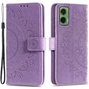 Motorola Moto G35 Mandala Serie Pung Etui - Lilla