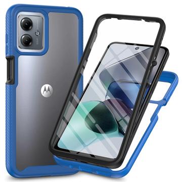 Motorola Moto G54 360 Beskyttelse Cover - Blå / Klar