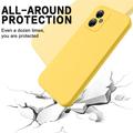 Motorola Moto G54 Liquid Silikone Cover med Strop - Gul