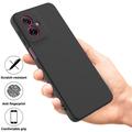 Motorola Moto G55 Liquid Silikone Cover med Strop - Sort