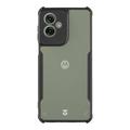 Motorola Moto G55 Tactical Quantum Stealth-Cover med forstærkede hjørner - klar / sort