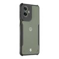 Motorola Moto G55 Tactical Quantum Stealth-Cover med forstærkede hjørner - klar / sort