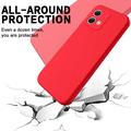 Motorola Moto G84 Liquid Silikone Cover med Strop - Rød
