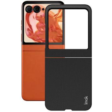 Motorola Razr 50 Imak Ruiyi Hybrid Cover - Karbonfiber - Sort