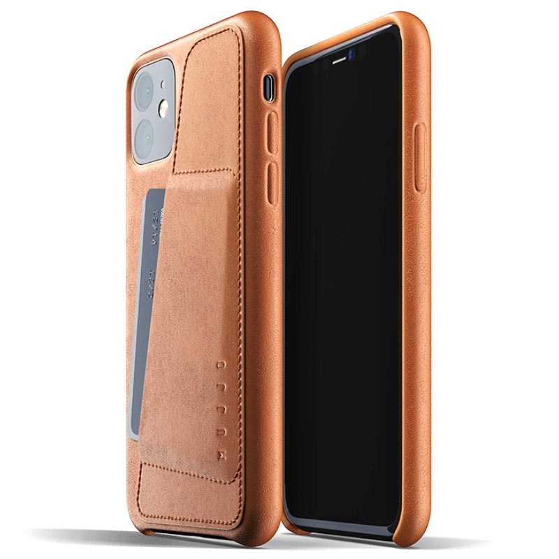 Mujjo Full Læder iPhone 11 Cover med Kortholder - Brun