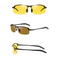 Natkørebriller / Polaroid-solbriller - gul / mørkebrun