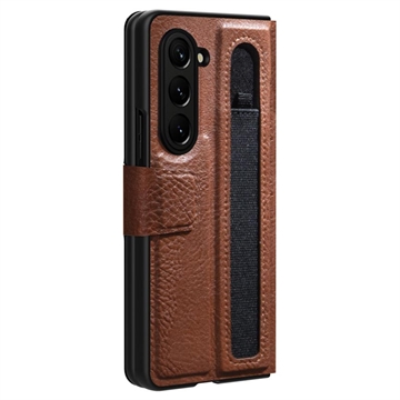 Samsung Galaxy Z Fold5 Nillkin Aoge Belagt Cover - Brun