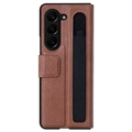 Samsung Galaxy Z Fold5 Nillkin Aoge Belagt Cover - Brun