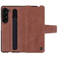 Samsung Galaxy Z Fold5 Nillkin Aoge Belagt Cover - Brun