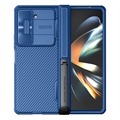 Samsung Galaxy Z Fold5 Nillkin CamShield Fold Hybrid Cover med Stativ - Blå