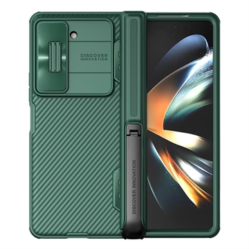 Samsung Galaxy Z Fold5 Nillkin CamShield Fold Hybrid Cover med Stativ - Grøn