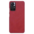 Nillkin Qin Xiaomi Redmi Note 11T 5G/Poco M4 Pro 5G Flip Cover - Rød