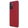 Nillkin Qin Xiaomi Redmi Note 11T 5G/Poco M4 Pro 5G Flip Cover - Rød