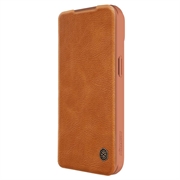 iPhone 15 Plus Nillkin Qin Pro Flip Cover - Brun