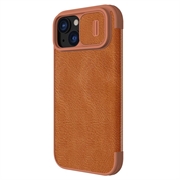 iPhone 15 Plus Nillkin Qin Pro Flip Cover - Brun