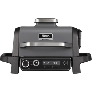 Ninja OG701EU Woodfire elektrisk grill og rygeovn - grå / sort