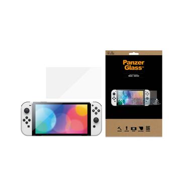 Nintendo Switch OLED PanzerGlass Standard Fit AntiBacterial Skærmbeskyttelse - Gennemsigtig