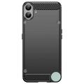 Nothing CMF Phone 1 Børstet TPU Cover - Karbonfiber - Sort