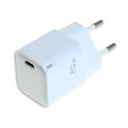 OTB USB-C GaN-oplader 20W - kompakt strømforsynings-PD-hurtigoplader - hvid