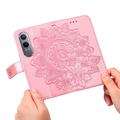 OnePlus Nord CE4 Lite/Oppo K12x Mandala Series Etui med Pung - Pink