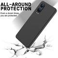 OnePlus Nord CE4 Lite/Oppo K12x Liquid Silikone Cover med Strop - Sort