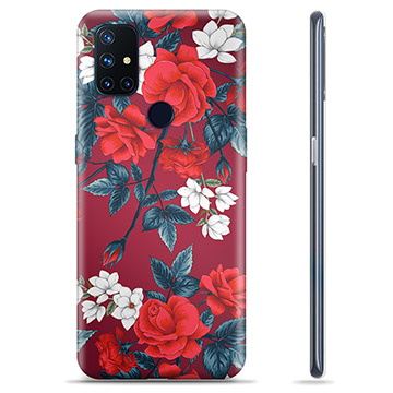 OnePlus Nord N10 5G TPU Cover - Vintage Blomster