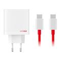 OnePlus SuperVOOC 80W GaN-strømadapter med to porte 5461100597 - Hvid