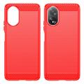 Oppo A18/A38 Børstet TPU Cover - Karbonfiber