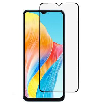 Oppo A18 Skærmbeskyttelse Hærdet Glas - 9H - Full Fit - Sort Kant