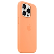 iPhone 15 Pro Apple Silikone Cover med MagSafe MT1H3ZM/A - Appelsinsorbet