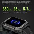 Udendørs sport IP68 vandtæt smartwatch - 1.91" - sort