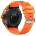 Vandtæt udendørs smartwatch KT76 m. kompas, lommelygte - 1.53" - orange