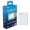 Panasonic Eneloop BQ-CC87 SmartPlus USB-batterioplader m. 4x AA genopladelige batterier 2000mAh