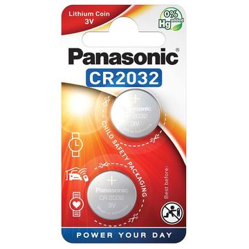 Panasonic Mini CR2032 Batteri 3V - 2 Stk.