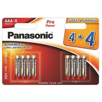 Panasonic Pro Power LR03/AAA Alkaline-batterier - 8 stk.